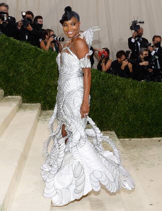 Gabrielle Union arrives for The Met Gala at The Metropolitan Museum of Art celebrating the opening of In America: A Lexicon of Fashion in New York City on Monday, September 13, 2021.  NYP20210913573 JOHNxANGELILLO
