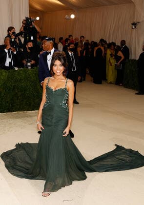 Madison Beer arrives for The Met Gala at The Metropolitan Museum of Art celebrating the opening of In America: A Lexicon of Fashion in New York City on Monday, September 13, 2021.  NYP20210913580 JOHNxANGELILLO