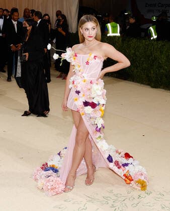 Lili Reinhart arrives for The Met Gala at The Metropolitan Museum of Art celebrating the opening of In America: A Lexicon of Fashion in New York City on Monday, September 13, 2021.  NYP20210913589 JOHNxANGELILLO