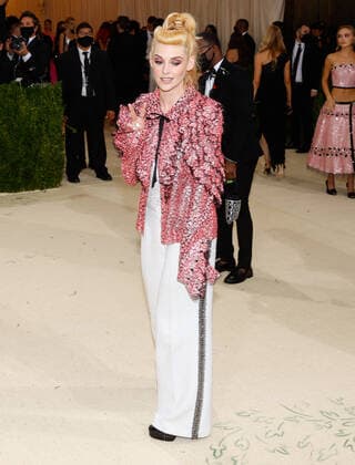 Kristen Stewart arrives for The Met Gala at The Metropolitan Museum of Art celebrating the opening of In America: A Lexicon of Fashion in New York City on Monday, September 13, 2021.  NYP20210913591 JOHNxANGELILLO