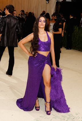 Camila Cabello arrives for The Met Gala at The Metropolitan Museum of Art celebrating the opening of In America: A Lexicon of Fashion in New York City on Monday, September 13, 2021.  NYP20210913615 JOHNxANGELILLO