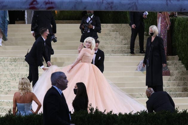 September 13, 2021, New York City, New York, USA: BILLIE EILISH attends the Met Gala 2021 celebrating Ã¢â‚¬oeIn America:A Lexicon of FashionÃ¢â‚¬Â.The Metropolitan Museum of Art, NYC.September 13, 2021. New York City USA - ZUMAms4_ 20210913_zaf_ms4_002 Copyright: xSoniaxMoskowitzxGordonx