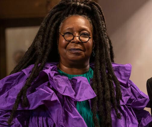 Met Gala 2021 departures from The Pierre hotel Whoopi Goldberg wearing dress by Valentino departs The Pierre Hotel for Met Gala Celebrating In America: A Lexicon Of Fashion. New York New York United States Copyright: LevxRadin