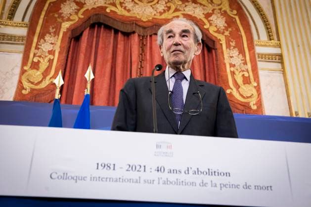 Paris, France, 15 september, 2021 - Former French Minister of Justice Robert Badinter delivers a speech during the commemoration of the 40th anniversary of the abolition of the death penalty at the National Assembly.  Copyright: xAlexisxSciardx