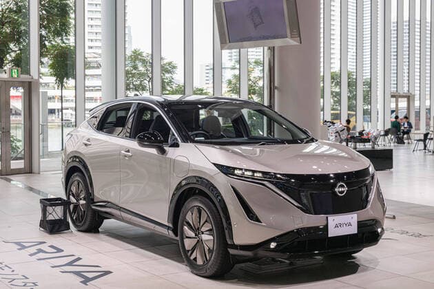 September 15, 2021, Yokohama, Kanagawa, Japan: New Nissan Ariya on display inside Nissan Headquarters Gallery in Yokohama. Yokohama Japan - ZUMAs197 20210915_zaa_s197_040 Copyright: xStanislavxKogikux