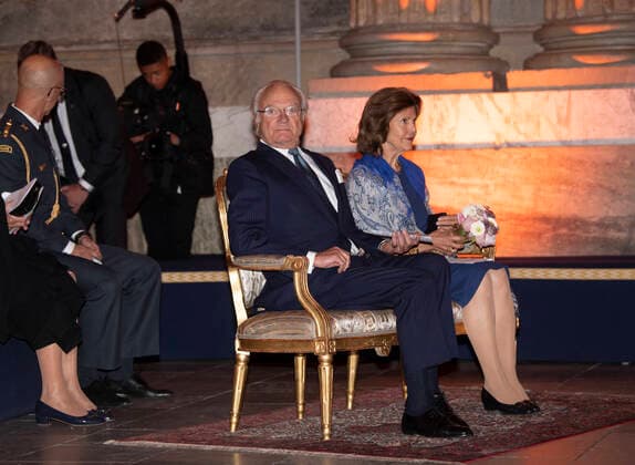 STOCKHOLM 20210915 King Carl Gustaf and Queen Silvia attend a concert arranged by the organistation Music at the Palace at the Royal Palace in Stockholm, Sweden STOCKHOLM SWEDEN x10080x,  Copyright: xFredrikxSandberg TTx SWEDEN ROYAL CONCERT