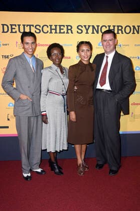 David Hermlin, Joyce Hermlin, Rachel Hermlin und Andrej Hermlin bei der Verleihung des Deutschen Synchronpreises 2021 im Tipi am Kanzleramt. Berlin, 15.09.2021