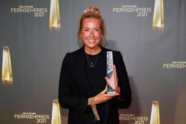 Andrea Kiewel bei der Verleihung des Deutschen Fernsehpreises 2021 im Tanzbrunnen. Köln, 16.09.2021