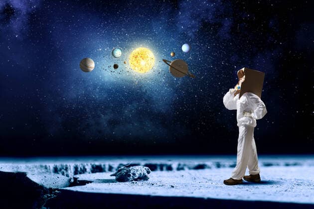 IMAGO Creative: Sonnensystem Planetensytem - Symbolbilder weltraum,planetenkonstellation,astronautin,all,kosmos,universum,weltall,weltenraum,planetenkonstellationen,astronaut,astronauten,kosmonautin,raumfahrerin *** space,planetary constellation,astronaut,spaces,astronomy,planetary constellations vd0-ga4