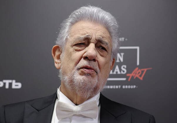 MOSCOW, RUSSIA - SEPTEMBER 18, 2021: Operatic tenor Placido Domingo arrives for a concert by Anna Netrebko at the State Kremlin Palace. The concert marks Netrebko s 50th birthday. Vladimir Gerdo TASS  TS11107C