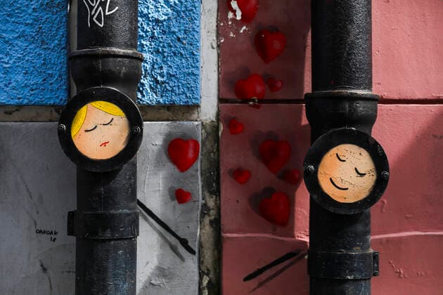 Daily Life In Zagreb, Croatia Faces painted on gutters in Zagreb, Croatia on September 16, 2021. Zagreb Croatia zawrzel-dailylif210916_npbmR  Copyright: xBeataxZawrzelx