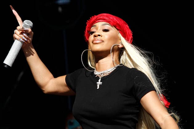 American rapper Saweetie performs on stage during the iHeartRadio Music Festival Daytime Concerts at Area15 in Las Vegas, Nevada on Saturday, September 18, 2021.  LAV2021091820 JAMESxATOA