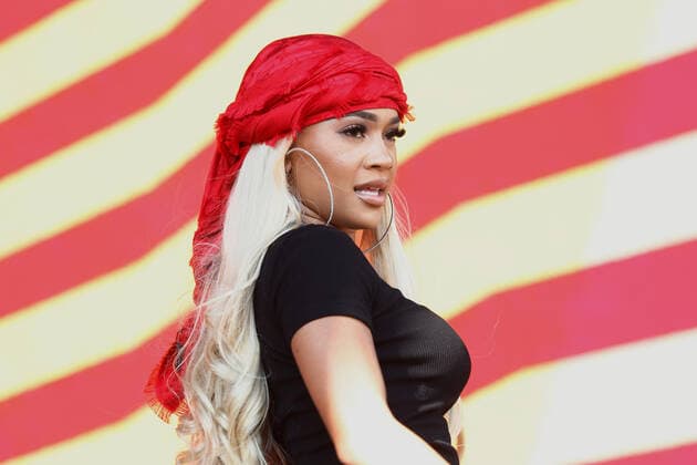 Saweetie on stage during the iHeartRadio Music Festival Daytime Concerts at Area15 in Las Vegas, Nevada on Saturday, September 18, 2021.  LAV2021091821 JAMESxATOA