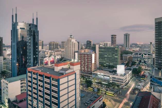 Modern buildings downtown Nairobi, at dusk, Nairobi Area, Kenya, Africa, 27.11.2017, Copyright: xLostxHorizonxImagesx elevated view,city living,development,growth,progress,modern architecture,africa,kenya,outdoors,cityscape,nobody,travel,building exterior,improving,travel destination,nairobi,expansion,November 2017 Release,downtown nairobi,City Life,Development,Growth,Progress,No People,Africa,East Africa,Kenya,Nairobi,High Angle View,Symbol,Orthographic Symbol,Numeral,Outdoors,Urban Scene,Cityscape,Travel,Place Of Interest,Travel Destinations,Building Exterior Ref:IS09B9E9L