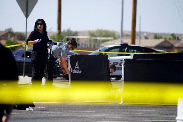 September 19, 2021, NEW MEXICO, USA: 091921.APD investigate after a homeless man shot and killed at Central and 98th Street . Photographed on Sunday September 19, 2021. USA - ZUMAab1_ 20210919_zaf_ab1_002 Copyright: xAdolphexPierre-Louis Journalx