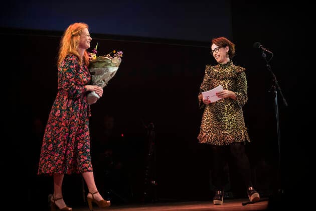 BELIEVE IN YOU prisen uddeles til Sara Viktoria Bjerregaard. Lauritzen prisen bliver uddelt paa Folketeatret soendag den 19. september 2021. Traditionen tro uddeles Lauritzen-prisen paa 250.000 kr. til en mandlig og en kvindelig skuespiller, som paa baggrund af deres store kunstneriske praestationer paa de danske scener, TV eller film skal haedres med den flotte pris. Yderligere uddeles Lauritzen Fondens Visionspris paa 100.000 kr., Lauritzen Fondens Backstage-pris paa 50.000 kr., Lauritzen Fondens Wauw-pris paa 30.000 kr., Lauritzen Fondens Believe in You-priser paa 4 x 25.000 kr. og Lauritzen Fondens Boerne og Unge-pris paa 2 x 50.000 kr.. , Copenhagen Denmark Copyright: MartinxSylvestx COP105 spdk20210919-224850-L