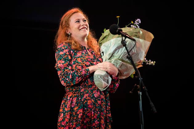 BELIEVE IN YOU prisen uddeles til Sara Viktoria Bjerregaard. Lauritzen prisen bliver uddelt paa Folketeatret soendag den 19. september 2021. Traditionen tro uddeles Lauritzen-prisen paa 250.000 kr. til en mandlig og en kvindelig skuespiller, som paa baggrund af deres store kunstneriske praestationer paa de danske scener, TV eller film skal haedres med den flotte pris. Yderligere uddeles Lauritzen Fondens Visionspris paa 100.000 kr., Lauritzen Fondens Backstage-pris paa 50.000 kr., Lauritzen Fondens Wauw-pris paa 30.000 kr., Lauritzen Fondens Believe in You-priser paa 4 x 25.000 kr. og Lauritzen Fondens Boerne og Unge-pris paa 2 x 50.000 kr.. , Copenhagen Denmark Copyright: MartinxSylvestx COP105 spdk20210919-224857-L