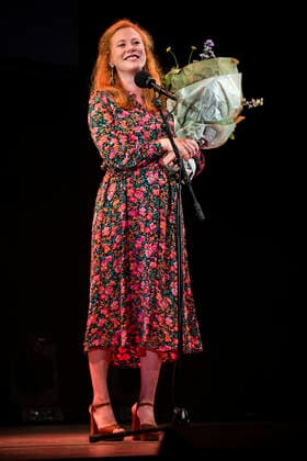 BELIEVE IN YOU prisen uddeles til Sara Viktoria Bjerregaard. Lauritzen prisen bliver uddelt paa Folketeatret soendag den 19. september 2021. Traditionen tro uddeles Lauritzen-prisen paa 250.000 kr. til en mandlig og en kvindelig skuespiller, som paa baggrund af deres store kunstneriske praestationer paa de danske scener, TV eller film skal haedres med den flotte pris. Yderligere uddeles Lauritzen Fondens Visionspris paa 100.000 kr., Lauritzen Fondens Backstage-pris paa 50.000 kr., Lauritzen Fondens Wauw-pris paa 30.000 kr., Lauritzen Fondens Believe in You-priser paa 4 x 25.000 kr. og Lauritzen Fondens Boerne og Unge-pris paa 2 x 50.000 kr.. , Copenhagen Denmark Copyright: MartinxSylvestx COP105 spdk20210919-224928-L
