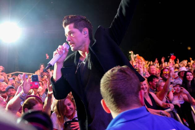September 19, 2021, Newport, United Kingdom: Daniel John Mark Luke O Donoghue known as Danny Donoghue, former coach on television talent show The Voice, Irish singer, songwriter and vocalist of The Script performs live on stage at the Isle of Wight festival. Newport United Kingdom - ZUMAs197 20210919_zaa_s197_470 Copyright: xDawnxFletcher-Parkx