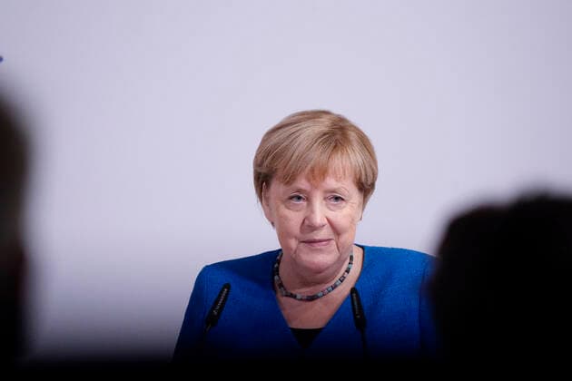 Verleihung des Margot-Friedlaender-Preis 2021 Aktuell,20.09.2021,Berlin, Bundeskanzlerin Dr. Angela Merkel im Portrait bei Ihrer Laudation bei der Verleihung des Margot Friedlaender Preis Berlin Berlin Deutschland
