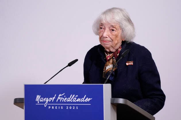 Verleihung des Margot-Friedlaender-Preis 2021 Aktuell,20.09.2021,Berlin, Margot Friedlaender bei ihrer Rede bei der Verleihung des Margot-Friedlaender-Preise 2021 Berlin Berlin Deutschland