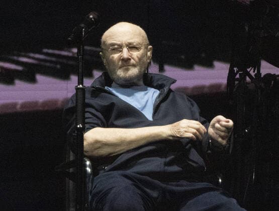 Genesis perform on the first night of their Last Domino? reunion tour at Utilita Arena Birmingham. This is the bands first live performance in 13 years. Featuring: Phil Collins Where: Birmingham, United Kingdom When: 18 Jul 2017 Credit: Cover Images Copyright: xx 50666820 EDITORIAL USE ONLY. NOT FOR USE BY NEWSPAPERS BASED IN THE UK.