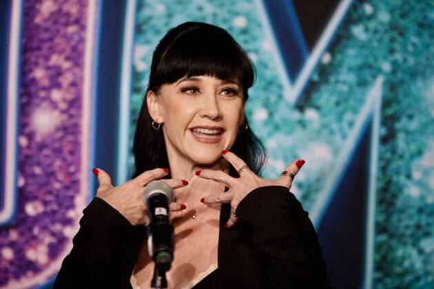 The Prom Theater Play Press Conference MEXICO CITY, MEXICO - SEPTEMBER 21, 2021: Actress Susana Zavaleta gesticulates while speaking during a press conference to promote the theater play ˜ The Prom™ at Cultural Center Theater 1 on September 21, 2021 in Mexico City, Mexico. (Photo by Julian Lopez Eyepix Group) Copyright: xJulianxLopezx EYEPIXGROUP_JL_21092021_15413