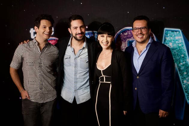 The Prom Theater Play Press Conference MEXICO CITY, MEXICO - SEPTEMBER 21, 2021: (L-R) Jose Maria Verduzco, Diego del Rio, Actress Susana Zavaleta, Marte Calderon pose for photos during a press conference to promote the theater play ˜ The Prom™ at Cultural Center Theater 1 on September 21, 2021 in Mexico City, Mexico. (Photo by Julian Lopez Eyepix Group) Copyright: xJulianxLopezx EYEPIXGROUP_JL_21092021_15421