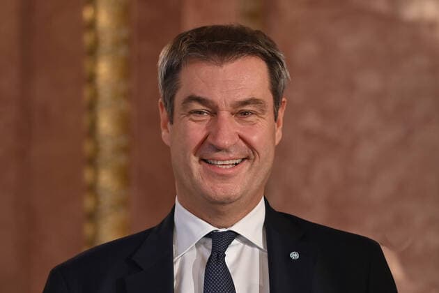 Markus SOEDER (Ministerpraesident Bayern und CSU Vorsitzender),lacht,lachen,lachend, optimistisch,gutgelaunt Einzelbild,angeschnittenes Einzelmotiv,Portraet,Portrait,Porträt Verleihung Bayerischer Verdienstorden im Prinz Carl Palais in Muenchen am 22.09.2021.