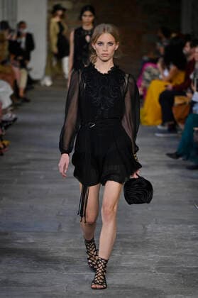 Milan, Milan Fashion Week, Women Spring Summer 2022. Milan, Women s Fashion, Spring Summer 2022. ALBERTA FERRETTI Fashion show catwalk Pictured: Model  Copyright: xRiccardoxGiordanox xIPAx xModaxMilanox