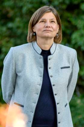 Manuela Rottmann bei einer Wahlkampfveranstaltung der Grünen auf der Talavera. Würzburg 22.09.2021
