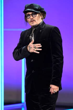 Johnny Depp bei der Verleihung des Donostia Awards für sein Lebenswerk auf dem 69. Internationalen Filmfestival San Sebastian Festival Internacional de Cine de San Sebastian im Kursaal. San Sebastian, 22.09.2021