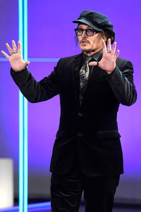 Johnny Depp bei der Verleihung des Donostia Awards für sein Lebenswerk auf dem 69. Internationalen Filmfestival San Sebastian Festival Internacional de Cine de San Sebastian im Kursaal. San Sebastian, 22.09.2021