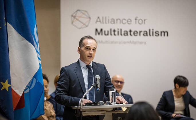 Bundesaussenminister Heiko Maas, SPD, aufgenommen bei dem Treffen der Allianz fuer den Multilateralismus in der Staendigen Vertretung Deutschlands bei den Vereinten Nationen in New York.23.09.2021 New York *** Federal Foreign Minister Heiko Maas, SPD, recorded at the meeting of the Alliance for Multilateralism at the Permanent Mission of Germany to the United Nations in New York 23 09 2021 New York Copyright: xFelixxZahn photothek.netx