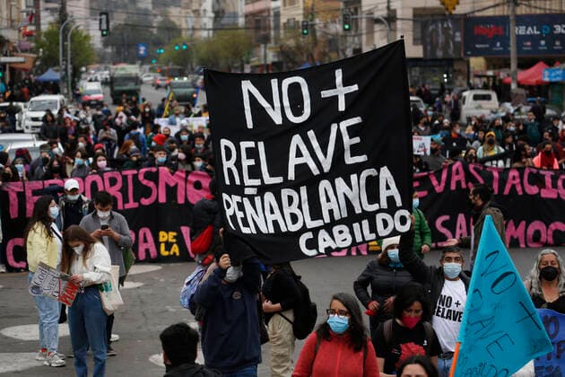 Valparaiso, 24 September 2021 March for climate change in Valparaiso Raul Zamora Aton Chile, Valparaiso Chile Aton 545821  Copyright: RAULxZAMORA ATONxCHILE