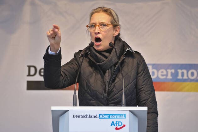 Spitzenkandidatin Alice Weidel 24.9.2021 AfD Wahlkampf-Abschlusskundgebung in Berlin vor dem Schloss Charlottenburg Berlin Schloss Charlottenburg Berlin GER