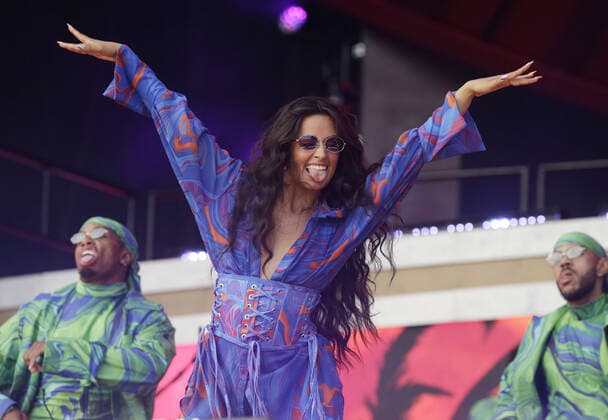 Camila Cabello performs at Global Citizen Live in New York City on Saturday, September 25, 2021. Global Citizen Live is a 24-hour global event starting on September 25 to unite the world to defend the planet and defeat poverty.  NYP20210925177 JOHNxANGELILLO