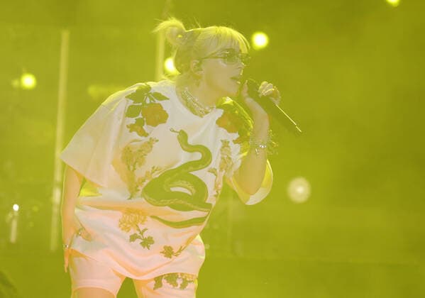 Billie Eilish performs at Global Citizen Live in New York City on Saturday, September 25, 2021. Global Citizen Live is a 24-hour global event starting on September 25 to unite the world to defend the planet and defeat poverty.  NYP20210925189 JOHNxANGELILLO