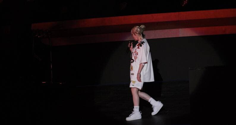September 25, 2021, New York, USA: Billie Eilish performs at The Global Citizen Live at Central Park lawn in New York. To get into the event, there is need of vaccination proof for everyone.  Copyright: xNiyixFotex