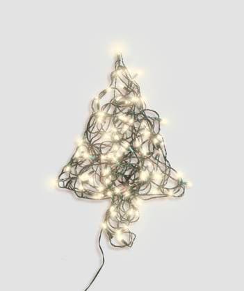 Christmas tree shape made of glowing Christmas lights AJOF01648