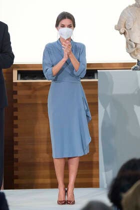 28-09-2021 Prado Queen Letizia during the 2018 and 2019 national culture awards at the Prado museum in Madrid. No Spain Â  Copyright: xPPEx
