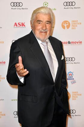 Mario Adorf bei der 63. Verleihung vom Ernst-Lubitsch-Preis 2021 in der Astor Film Lounge. Berlin, 28.09.2021