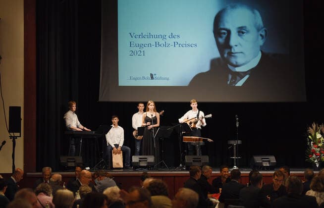 Rottenburg 30.09.2021 Verleihung des Eugen-Bolz-Preis 2021 EBG Schulband
