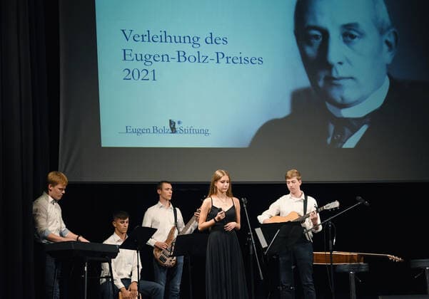 Rottenburg 30.09.2021 Verleihung des Eugen-Bolz-Preis 2021 EBG Schulband