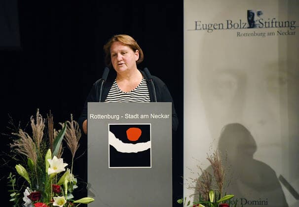 Rottenburg 30.09.2021 Verleihung des Eugen-Bolz-Preis 2021 Ministerin fuer Kultus, Jugend und Sport, Theresa Schopper (Die Gruenen)