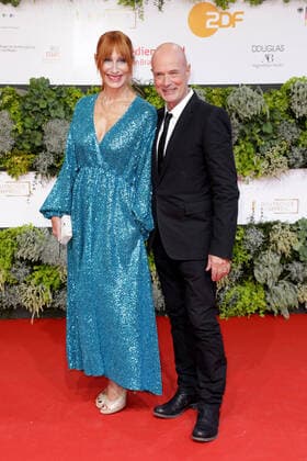 Andrea Sawatzki und Christian Berkel bei der Ankunft zur Verleihung Deutscher Filmpreis am 1.09.2021 in Berlin Deutscher Filmpreis 2021 in Berlin - Ankunft Roter Teppich