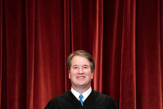 April 23, 2021, Washington, District of Columbia, USA: Associate Justice of the Supreme Court Brett Kavanaugh stands during a group photo of the Justices at the Supreme Court in Washington, DC on April 23, 2021 Washington USA - ZUMAs152 20210423_zaa_s152_069 Copyright: xErinxSchaffx