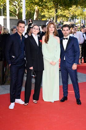 Louis Held, Lea van Acken, Maria Ehrich und Lucas Reiber bei der 71. Verleihung des Deutschen Filmpreises 2021 im Palais am Funkturm in der Messe Berlin. Berlin, 01.10.2021