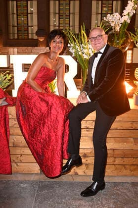 Dennenesch Zoude mit Partner Stephan Köhler bei der Aftershow Party nach der 71. Verleihung des Deutschen Filmpreises 2021 im Palais am Funkturm in der Messe Berlin. Berlin, 01.10.2021