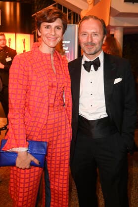 Christina Hecke mit Gast bei der Aftershow Party nach der 71. Verleihung des Deutschen Filmpreises 2021 im Palais am Funkturm in der Messe Berlin. Berlin, 01.10.2021